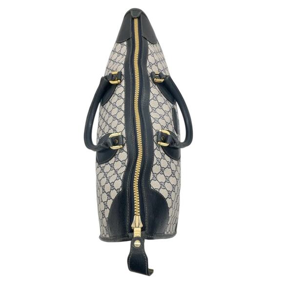 Gucci GG Supreme Vintage PVC  Leather Navy Boston Large Travel Weekender Bag - Picture 10 of 16
